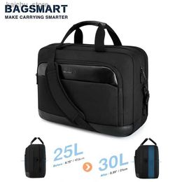 Other Computer Accessories BAGSMART 17.3 Inch Laptop Shoulder Bag Mens 30L Expandable Computer Bag Mens Laptop Briefcase for Work Business College Travel Y240418