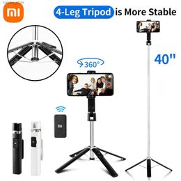 Selfie Monopods Selfie Stick 360 Rotating Phone Tripod Multifunctional Portable Shooting Bluetooth Remote for Live Streaming Y240418