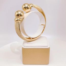 Bangle Fashion Gold Plated Women Bracelets Round Design Simple Jewellery For Girls Gifts Silver High Quality