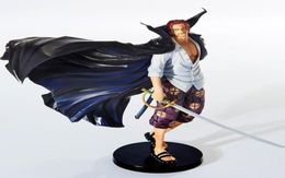 One Piece 19cm Anime Figure Shanks Grand Line The Battle Over The Dome Red Hair PVC Action Figure Collectible Model Toys Doll Q1124918163