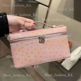 Designer New Women's Loro Piano Handbag LP Lunch Loro Box Bag Makeup Bag Canvas Ostrich Stranded Loro Piano Shoe Luxury Bag Handbag Backpack 24