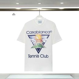 Casablanc Shirt Man T Shirt Clothing Street Shorts Sleeve Clothes Casablanc-S Tshirts Geometric Print Shirt Casual Tshirt Designer Tshirt Mens T Shirt 972