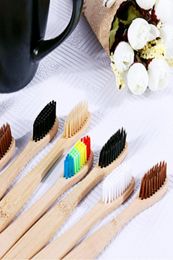 100pcsset Environmental Bamboo Charcoal Toothbrush For Oral Health Low Carbon Medium Soft Bristle Wood Handle Toothbrush4833055