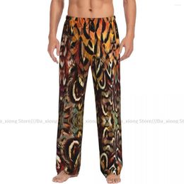 Men's Sleepwear Men Sleep Bottoms Male Lounge Trousers Feather Pyjama Pants