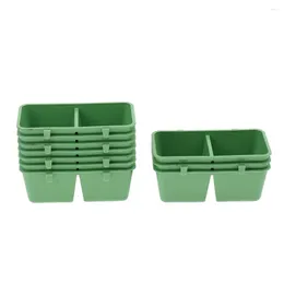 Other Bird Supplies 10 Pack Parrot Food And Water Strong Plastic Bowl Cups Pigeons Cage Feeding Feeder Single/Double Lattice