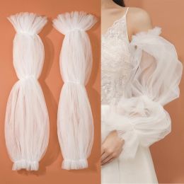 Dresses White Detachable Sleeves Wedding Arm Cover Decorate Skinfriendly Long Sleeves Puff Sleeve Photoshoot Decor for Woman