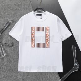 designer Mens T-Shirts tshirt Splicing Screw F Cotton t shirt brand Summer tee luxury Classic letter printing simple geometry color loose europe tops