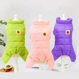 Dog Apparel Winter Pet Clothes Thicken Warm Clothing Jumpsuit Outfit Coat Jacket Overalls Puppy Bichon Schnauzer Costume