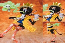 NEW 23cm Japan Anime ONE PIECE 20th Anniversary The Straw Hat Pirates BROOK Burukku PVC Action Figure Model Brinquedos Toys T2226k3791157