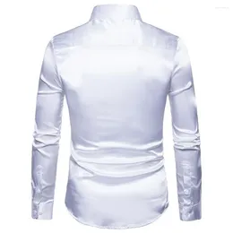 Men's Dress Shirts Polyester Shirt Collared Sleek And Slim Perfect For Formal/Casual Events Comfort Through All Seasons