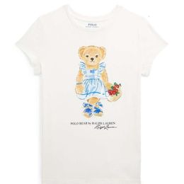 Summer Parent Child New Sweet And Fun Little Bear Carrying Basket Strawberry Short Sleeve Girl