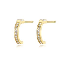 C-Letter Brand Stud Earrings S925 Silver 3A Zircon Earrings Europe and American Hot Popular Women Plated 18k Gold Earrings Jewelry Valentine's Day Mother's Day Gift spc