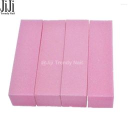 Nail Files Wholesale- 4pcs/lot Pink File Buffer Easy Care Manicure Professional Beauty Art Tips Buffing Polishing Tool JITR05