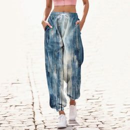 Women's Pants Women Casual Summer Trousers Floral Print Leggings Sweatpants Lady Fashion Trendy Beach