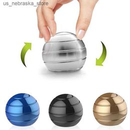 Novelty Games Desktop decompression toy rotating spherical gyroscope adult office childrens classroom violin toy optical illusion flow toy Q240418