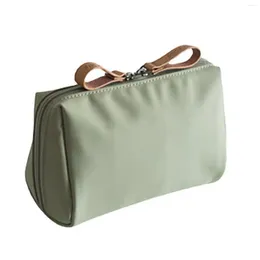 Cosmetic Bags Polyester Case Portable Business Trip Green Waterproof Multi Pockets For Women Gift Small With Zipper Travel Makeup Bag