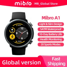 Watches Mibro A1 Smartwatch Global Version Blood Oxygen Heart Rate Monitor 5atm Waterproof Fashion Bluetooth Sport Men Women Smart Watch