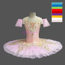 Stage Wear Professional Ballet Tutu Swan Lake Platter Romantic Ballerina Party Dance Costume Flower Girl BaleDress Women KIds Child