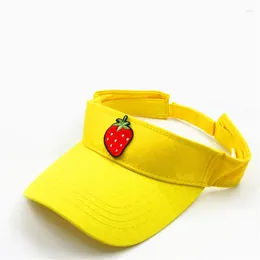 Ball Caps Strawberry Fruit Embroidery Visors Baseball Cap Adjustable Snapback For Men And Women 177