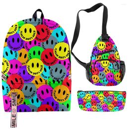 Backpack Noa Kirel Arrival 3pcs/set Schoolbag Pen Case Waist Bag Boys Girls Work Study Travel