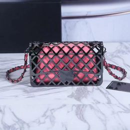 Luxurys designers bags women handbag Silver and Black frame Hollow out crossbody bag elegant shoulder crossbody shopping Bag