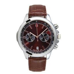 Newest chronograph mens designer watches orologio di lusso Japan quartz movement mens watches leather strap male wristwatches mont2668