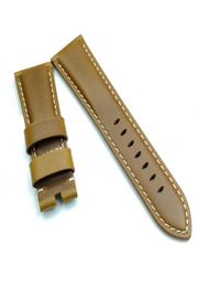 26mm 22mm 125 75mm luxury high quality Brown Waxy Calf Leather Strap for PAM PANERA I Wristwatch27624863244