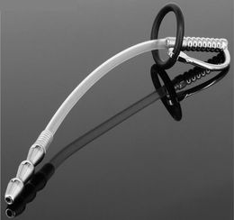 Latest Long Male Chastity Devices Stainless Steel Silicone Catheter Tube Urethral Sounding Stretching Stimulate Bead Dilator Penis9048811