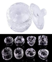 Nail Art Equipment 1PC Acrylic Powder Liquid Crystal Glass Dappen Dish Lid Bowl Cup Holder Manicure Tool For4856438