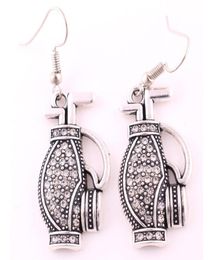 Sporty Style Jewellery Women Earrings Golf Bag Shape Design Attractive With Beautiful Crystals Zinc Alloy Provide Drop8034848