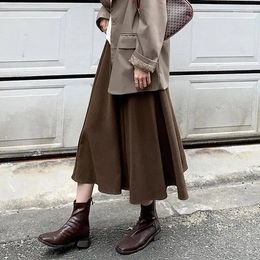 Skirts Casual Wrapped Hip Fishtail Mid Length Knitted Skirt 2024 Autumn And Winter Korean High Waist Slim Versatile H960