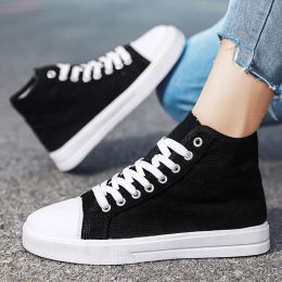 Boots Canvas Athletic Shoe for Men Sneakers Black Skateboarding Shoes for Women Lightweight Hightop Casual Laceup Couple Sneakers