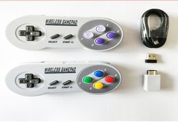 Wireless Gamepads 24GHZ Joypad Joystick Controller for SNES NES Classic Mini windows IOS Android raspberry pi Console remote8548789