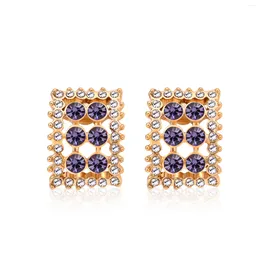 Stud Earrings ER-00105 Korean Jewellery Gold Plated Hollow Women Accessories 1 Dollar Items Valentine's Day Gift