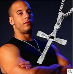 Fast and Furious Necklaces Actor Toledo Diamond Charm Pendant Silver or Gold Statement Necklace Men Jewellery Christmas Gifts HJ2654375986