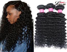 Whole 9a Brazilian Virgin Hair Deep Wave Unprocessed Brazilian Deep Curly Wave Human Hair Extensions Deep wave Hair 3 bundles611993683793