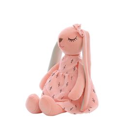 Soft Stuffed Plush Cartoon Long Ears Bunny Rabbit Doll Animal Toys for Children Baby Infants Sleeping Mate