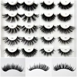 3D Faux Mink Eyelashes 5D Mink Lashes Packing In Tray With Cover Eye Makeup Dramatic Long Lashes