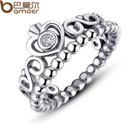 925 Silver Crown Wedding Rings For Women Style Princess Rings Tiara Crown Wedding Engagement Ring For Lady Fashio8171493