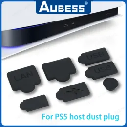 Speakers 7PCS Silicone Dust Plugs Set USB Interface Antidust Cover Dustproof Plug For PS5 Playstation 5 Game Console Accessories Parts