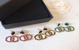 Luxury Designer Stud Earrings Geometric Famous Women Crystal Rhinestone Pearl Earrings Wedding Party Jewelry15593803