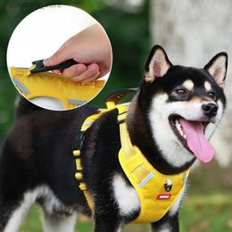 Dog Carrier Pet Chest Harness - Explosion-Proof Design Large Dog Chest Back Reflective Commuting Dog Reflective commuter dog chest back L49