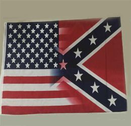 New 90*150cm American Flag with Confederate Civil War Flag new style hot sell 3x5 Foot Flag 30pcs DHL7521507