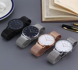Wristwatches GEEKTHINK Ultra Thin Top Quartz Watch Men Casual Japan Quartzwatch Stainless Steel Mesh Strap Clock Hodinky Male9693093