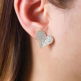 Stud Earrings JF 2024 Original Design Super Flash Delicate Micro Inset Zircon Sweet Love For Women