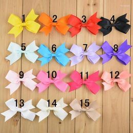 Decorative Flowers 30PCS 9CM Hair Fabric Bow For Kid Headband DIY Craft Can Choose Colors(HMB-17)
