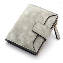 Wallets 1PC Leather Women's Wallet Hasp Small And Slim Coin Pocket Purse Women Cards Holders Designer Money Bag