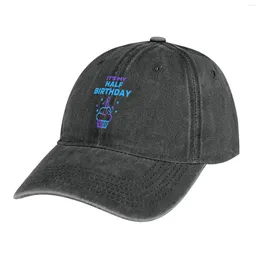 Berets Its My Half Birthday Art Cowboy Hat Snap Back Women's Men's