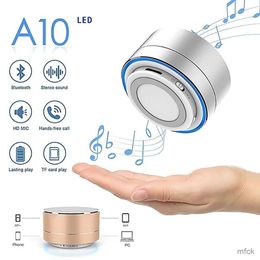 Portable Speakers A10 Wireless Blue Tooth Speaker Small Steel Gun Subwoofer Portable Mini Gift Card U Disk TF Outdoor HD Mic Stereo Sound