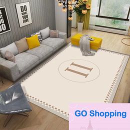 Light Luxury High-Grade Living Room Carpet Big Sofa Table CarpetS Large Size Full-Covered Stain-Resistant Mat Crystal Velvet Cushion Bedroom Wholesale